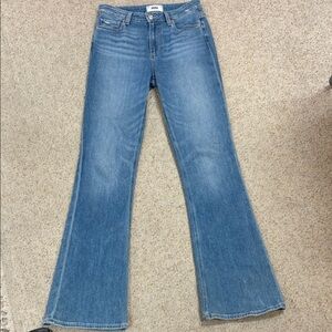 PAIGE Wide Leg Jeans in Light Blue Laurel Canyon